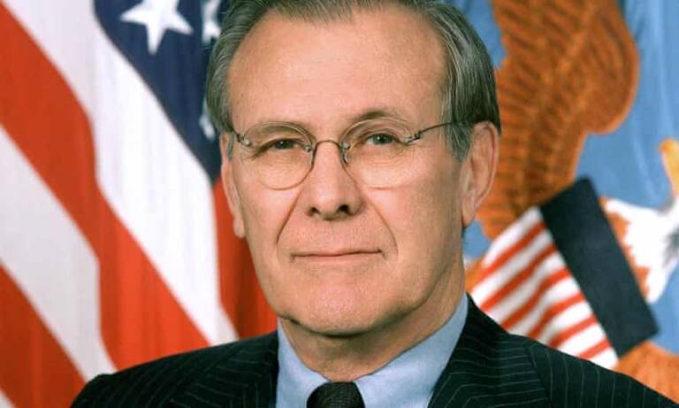 EUA: MORREU ANTIGO SECRETÁRIO DA DEFESA DONALD RUMSFELD